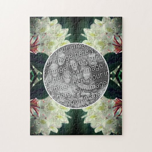 White Azalea Flowers Lijst Uw foto toevoegen Legpuzzel (Verticaal)