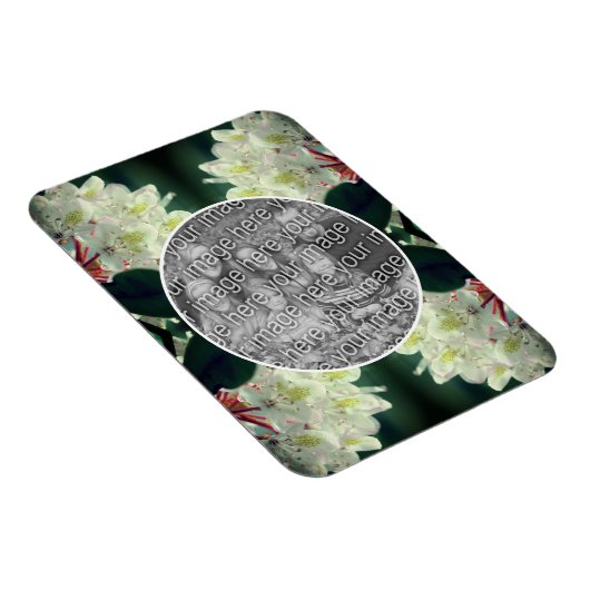 White Azalea Flowers Lijst Uw foto toevoegen Magneet (Rechterzijde)