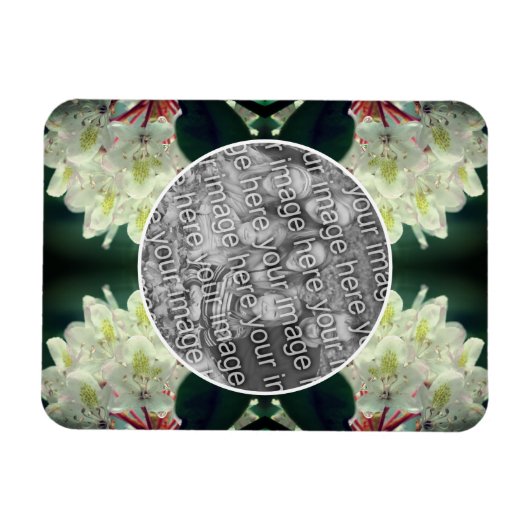 White Azalea Flowers Lijst Uw foto toevoegen Magneet (Horizontaal)