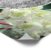 White Azalea Flowers Lijst Uw foto toevoegen Poster (Hoek)