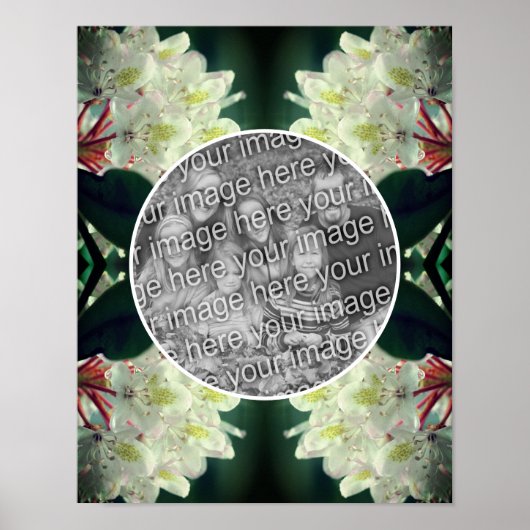 White Azalea Flowers Lijst Uw foto toevoegen Poster (Voorkant)