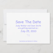 White Azalea Wedding Save the Date Personalize it Kaart (Achterkant)