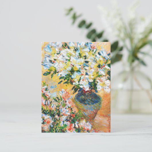 White Azaleas in a Pot, 1885 Claude Monet Briefkaart (Staand voorkant)