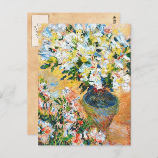 White Azaleas in a Pot, 1885 Claude Monet Briefkaart (Voorkant / Achterkant)