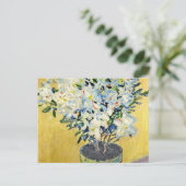 White Azaleas in a Pot - Claude Monet Briefkaart (Staand voorkant)