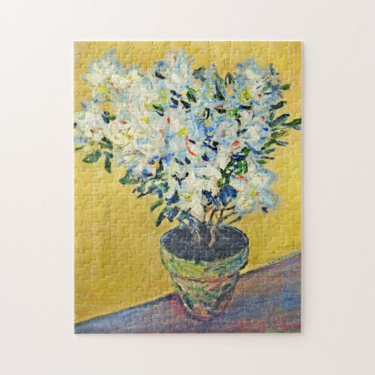 White Azaleas in een Pot Monet Fine Art Legpuzzel (Verticaal)