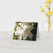 White Azalia Shadow Fairy Kaart (Gele Bloem)