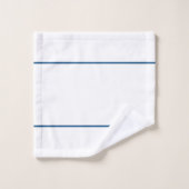 White Azure Blue Geometric Stripes Bad Handdoek (Wasdoekje)