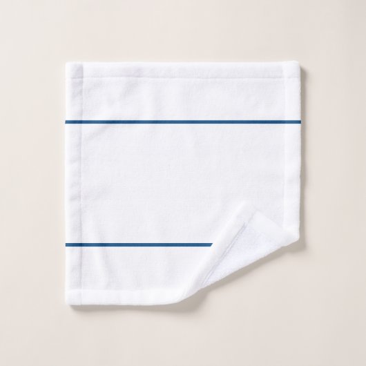 White Azure Blue Geometric Stripes Bad Handdoek (Wasdoekje)