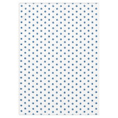 White Azure Blue Polka Dots Tafelkleed (Voorkant)
