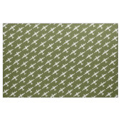 White B-24 Liberator Vliegtuig Pattern Olive Fabri Stof (Fat Quarter)