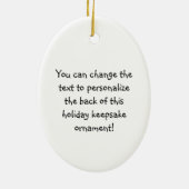 White Baby 1st kerstversiering Keramisch Ornament (Achterkant)