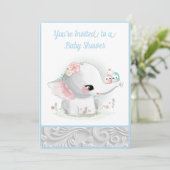 White Baby Elephant Kaart (Staand voorkant)