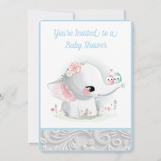 White Baby Elephant Kaart (Voorkant)