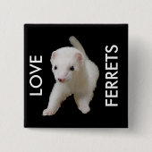 White Baby Ferret Button (Voorkant)