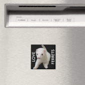 White Baby Ferret Magnet (Insitu (Vaatwasser))