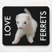 White Baby Ferret Muismat (Voorkant)