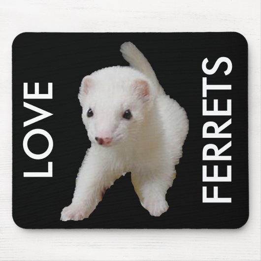 White Baby Ferret Muismat (Voorkant)