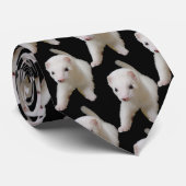 White Baby Ferret Stropdas (Opgerold)