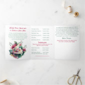 White Baby Grand Piano Overweging Drieluik Programma (Binnen)