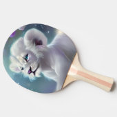 White Baby Lion Cub Fantasy Tafeltennisbatje (Zijkant)