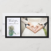 White Babys Breath Blue Jar Vase Weddenschap Bedan Bedankkaart (Voorkant)