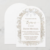  white baby's breath flowers Baptism Kaart (Voorkant / Achterkant)