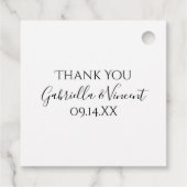 White Babys Breath Flowers in Blue Jar Wedding Bedankjes Labels (Achterkant)