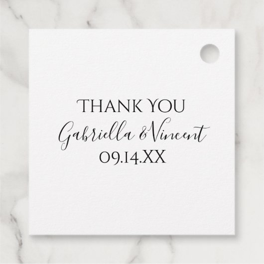 White Babys Breath Flowers in Blue Jar Wedding Bedankjes Labels (Achterkant)