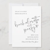 White Bachelorette Party Uitnodigingsroute Kaart (Voorkant)