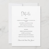 White Bachelorette Party Uitnodigingsroute Kaart (Achterkant)