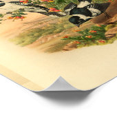 White Backed Flycatcher Black Bird Print (Hoek)