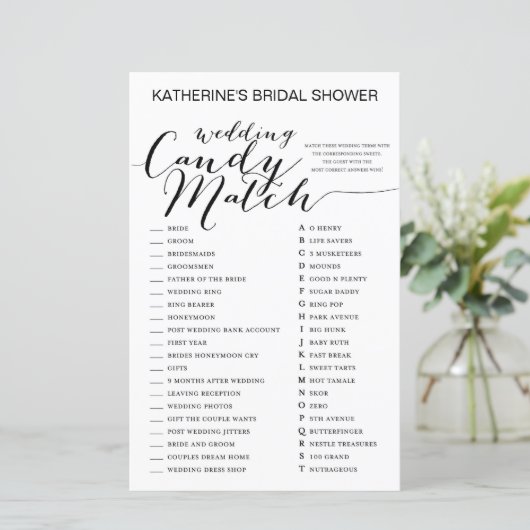 White Background Vrijgezellenfeest Game PRINTED (Staand voorkant)