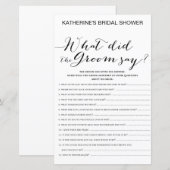 White Background Vrijgezellenfeest Game PRINTED (Voorkant / Achterkant)