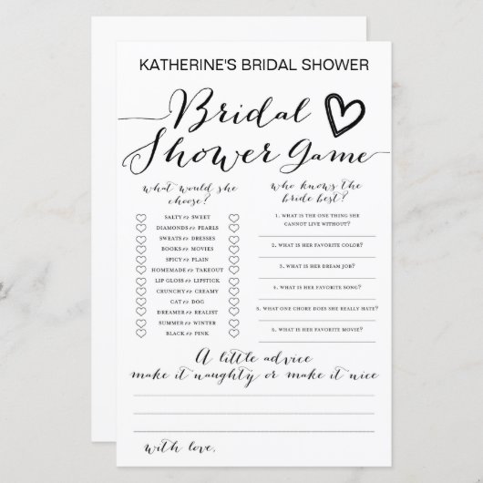 White Background Vrijgezellenfeest Game PRINTED (Voorkant / Achterkant)