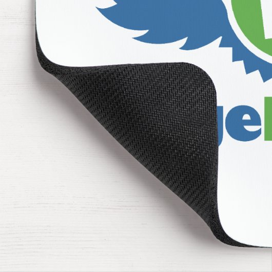 White BadgeHungry Mousepad Muismat (Hoek)