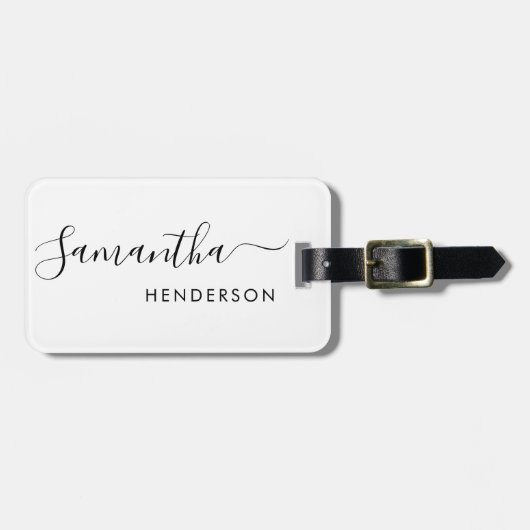 White Bagagelabels Wedding Table Plan/Favor (Voorkant horizontaal)