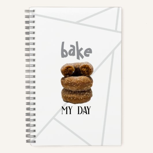 White Bake My Day Spiral Notitieboek (Voorkant)