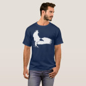 White Bald Eagle die inschakelt voor een dode afbe T-shirt (Voorkant volledig)