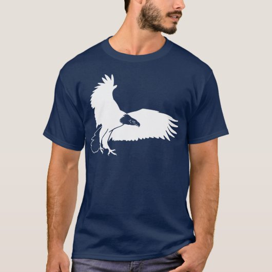 White Bald Eagle die inschakelt voor een dode afbe T-shirt (Voorkant)