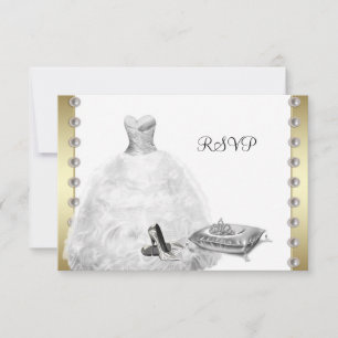 White Ball Gown High Hiel Shoes White Quinceanera RSVP Kaartje