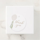 White Balloon Baby shower Dank je Bedankjes Labels (In situ)