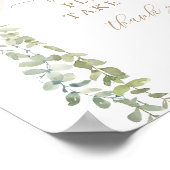 White Balloon Baby shower Favors Sign Poster (Hoek)