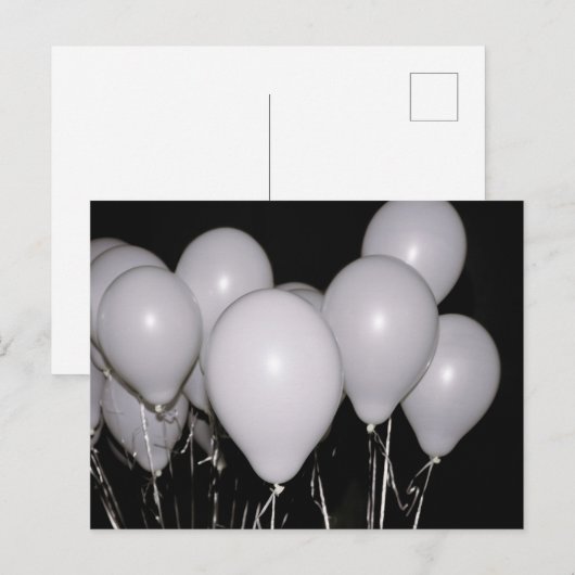 White Balloons Briefkaart (Voorkant / Achterkant)