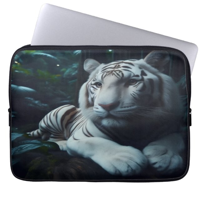 White Bangle Tiger Laptop Sleeve (Voorkant)