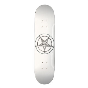 White Baphomet Skateboard