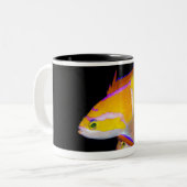White Bar Anthias Tweekleurige Koffiemok (Voorkant links)