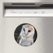 White Barn Owl Magneet (Insitu (Vaatwasser))