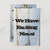 White Barn Wood Rustic Save the Date (Voorkant / Achterkant)