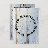White Barn Wood Rustic Save the Date (Voorkant / Achterkant)